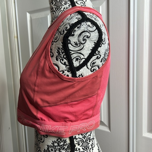 Nike Pro Pink Sports Bra No Padding Dri Fit M - Picture 3 of 5